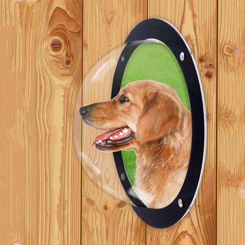Dog Fence Window Clear Acrylic Dome Hardware Included