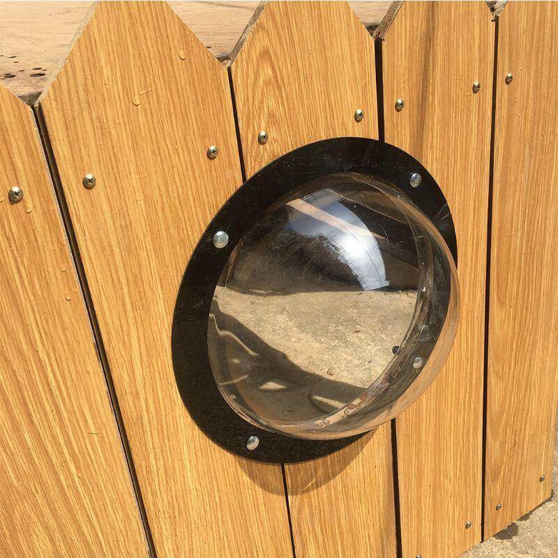Dog Fence Window Clear Acrylic Dome Hardware Included