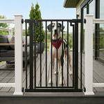 Dog Gate Extra Tall 42 Inch Steel Walk-Through Pressure-Mounted