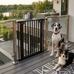 Dog Gate Extra Tall 42 Inch Steel Walk-Through Pressure-Mounted
