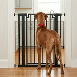 Dog Gate Extra Tall 42 Inch Steel Walk-Through Pressure-Mounted