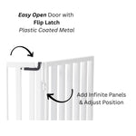 Dog Gate Extra Wide Freestanding Steel Walk-Through Door