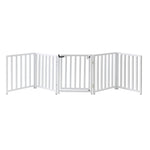 Dog Gate Extra Wide Freestanding Steel Walk-Through Door