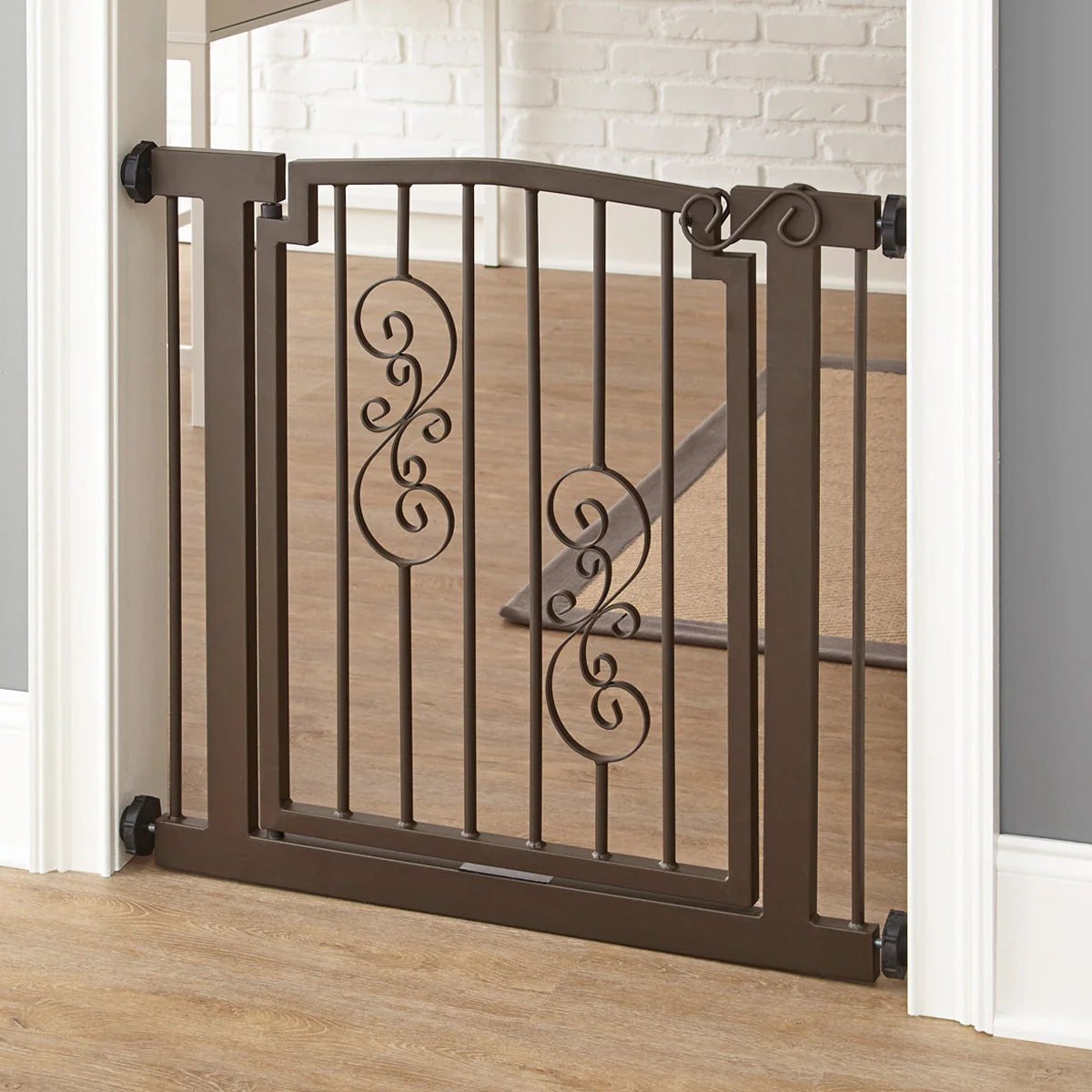 Dog Gate Extra Wide Pressure-Mounted Walk-Through Door