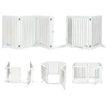 Dog Gate Freestanding Extra Wide Lockable Door