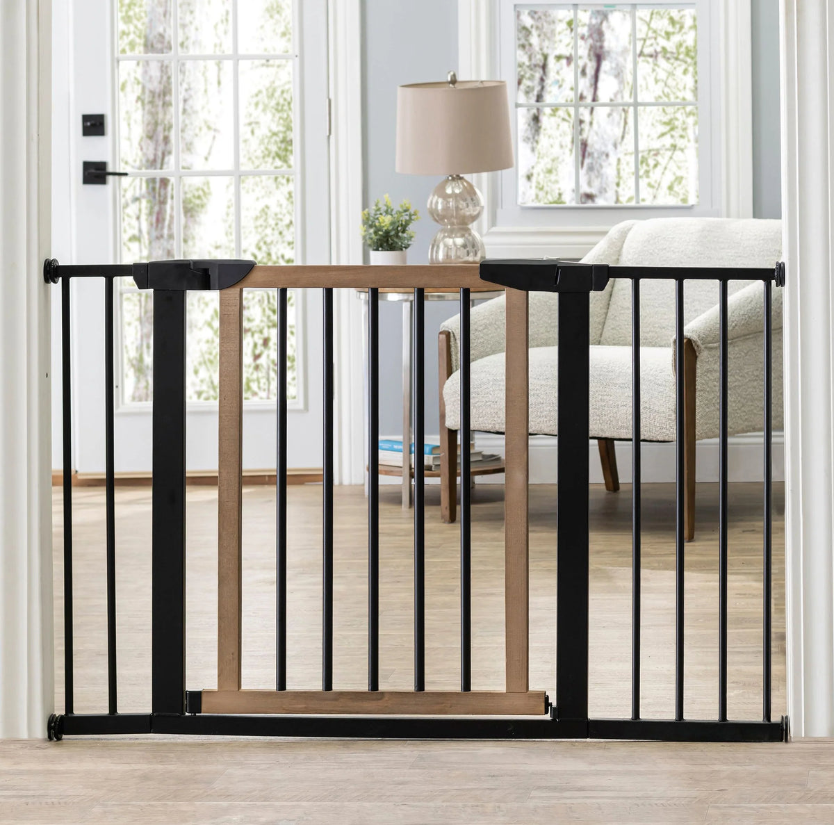 Dog Gate Hardwood & Steel Auto-Close Walk-Through