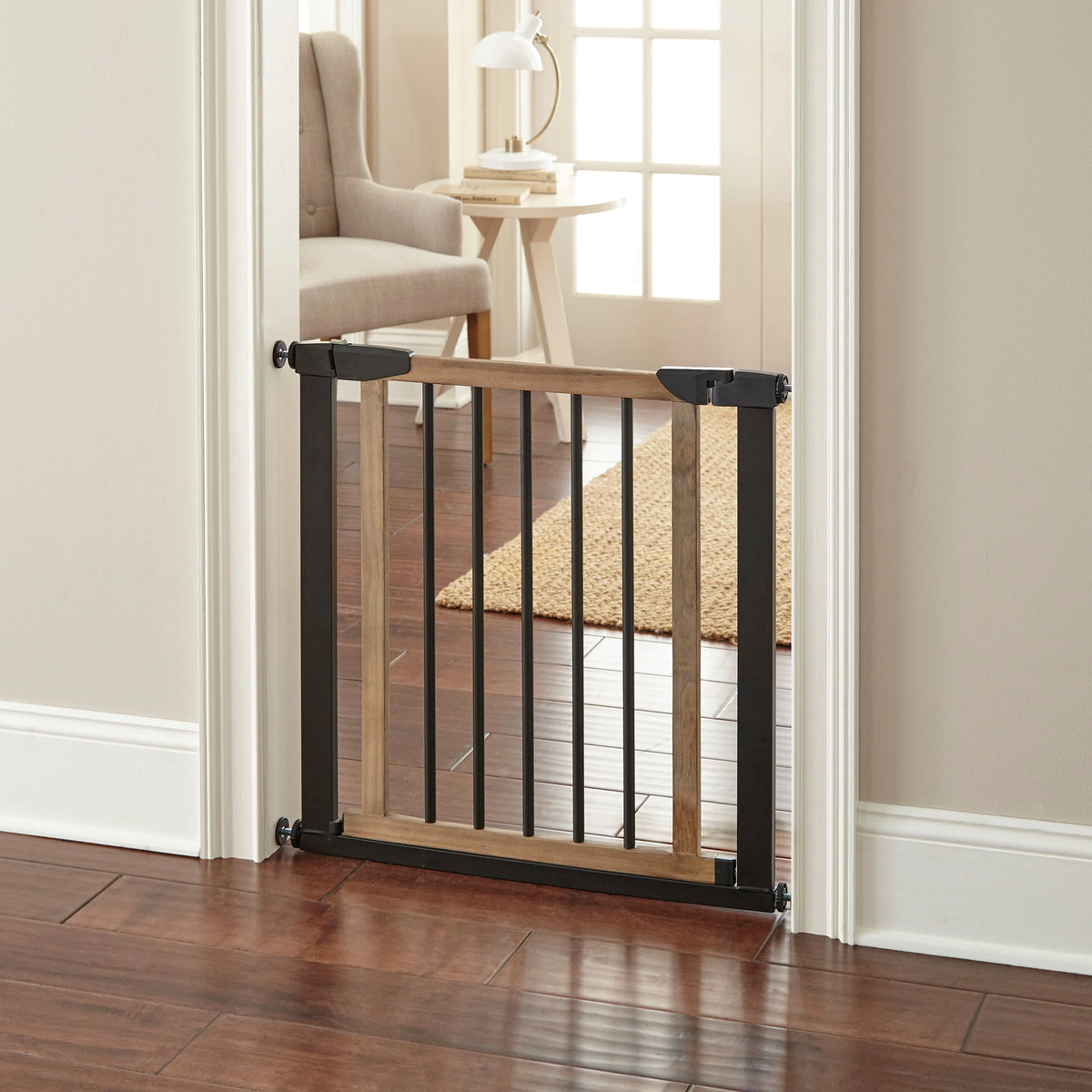 Dog Gate Hardwood & Steel Auto-Close Walk-Through