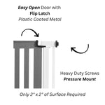 Dog Gate Steel Pressure-Mounted Walk-Through Door