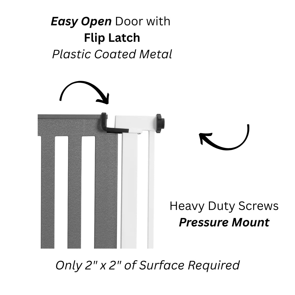 Dog Gate Steel Pressure-Mounted Walk-Through Door