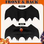 Dog Halloween Costume Felt Bat Wings Adjustable Fit Pumpkin Bell
