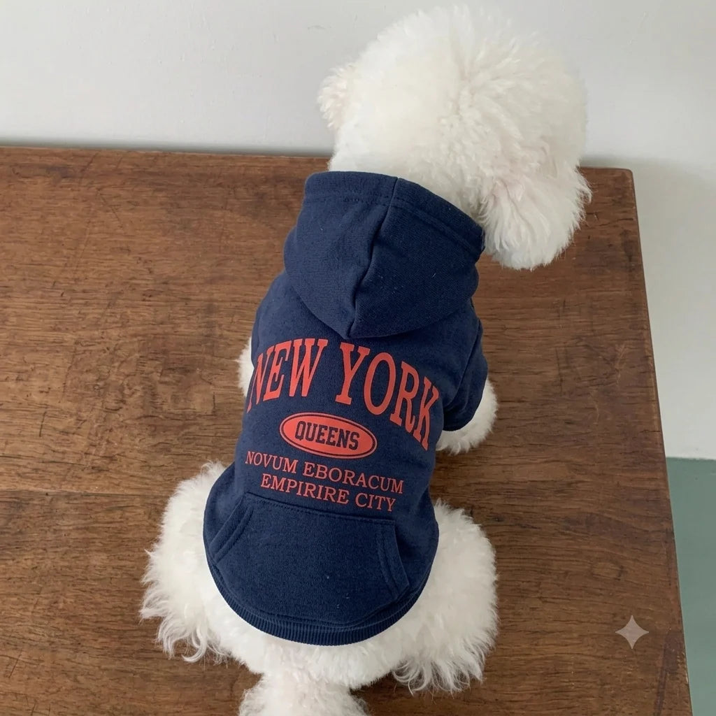 Dog Hoodie Cotton Fleece Lightweight Pullover With Stretch Cuffs