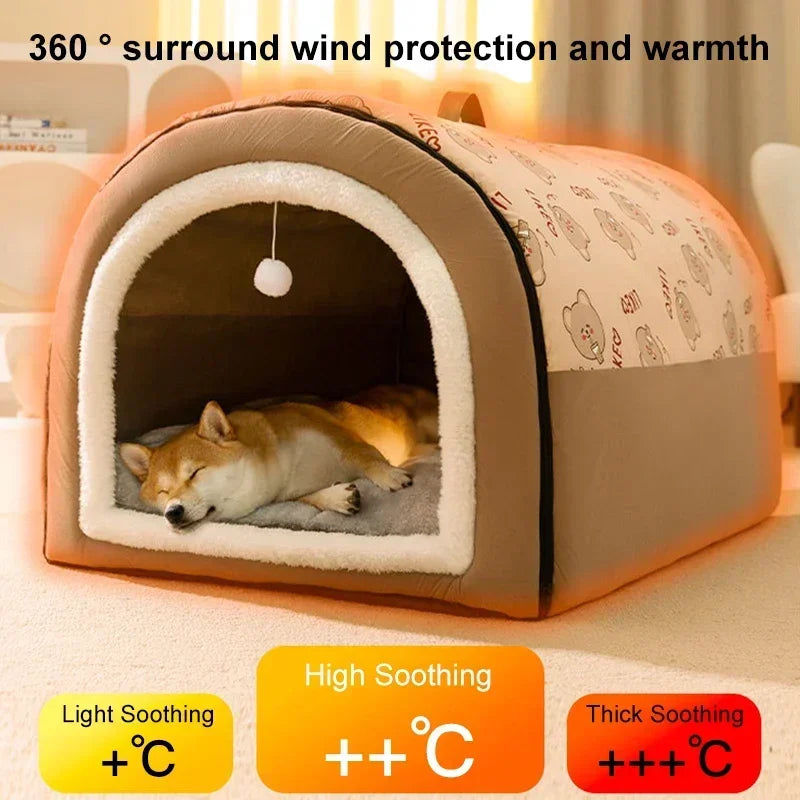 Dog House Insulated Cotton Machine Washable Detachable Design