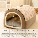 Dog House Insulated Cotton Machine Washable Detachable Design