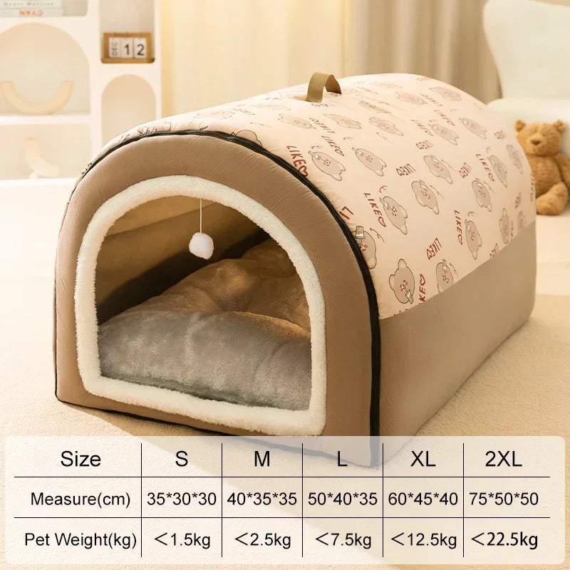 Dog House Insulated Cotton Machine Washable Detachable Design
