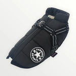 Dog Jacket Integrated Harness Windproof Water-Resistant & Reflective Details