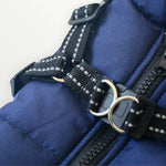 Dog Jacket Integrated Harness Windproof Water-Resistant & Reflective Details