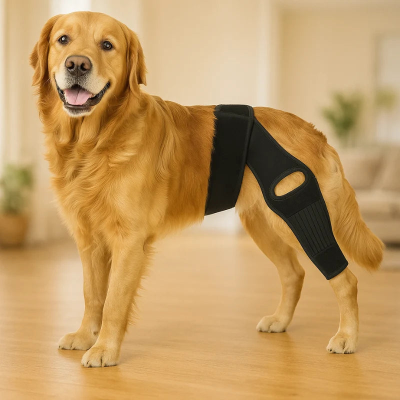 Dog Knee Brace Hind-Leg Support Breathable Lycra Soft Padding