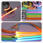 Dog Leash LED Light Reflective USB Rechargeable