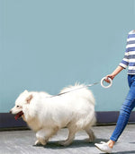 Dog Leash Retractable Ergonomic Ring Grip Rechargeable LED 2.6m