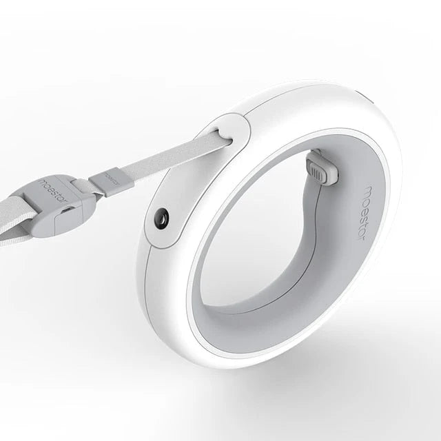 Dog Leash Retractable Ergonomic Ring Grip Rechargeable LED 2.6m