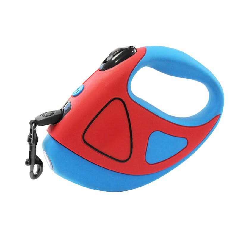 Dog Leash Retractable LED Light Anti-Slip Handle
