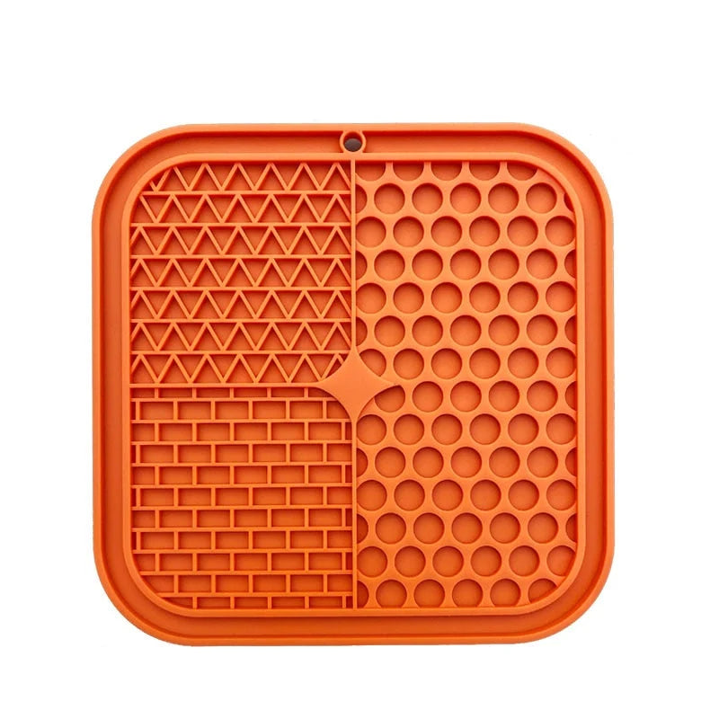 Dog Lick Mat Silicone Suction Honeycomb Surface
