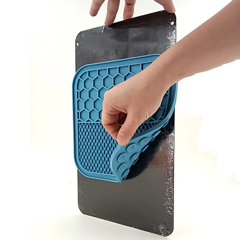 Dog Lick Mat Silicone Suction Honeycomb Surface