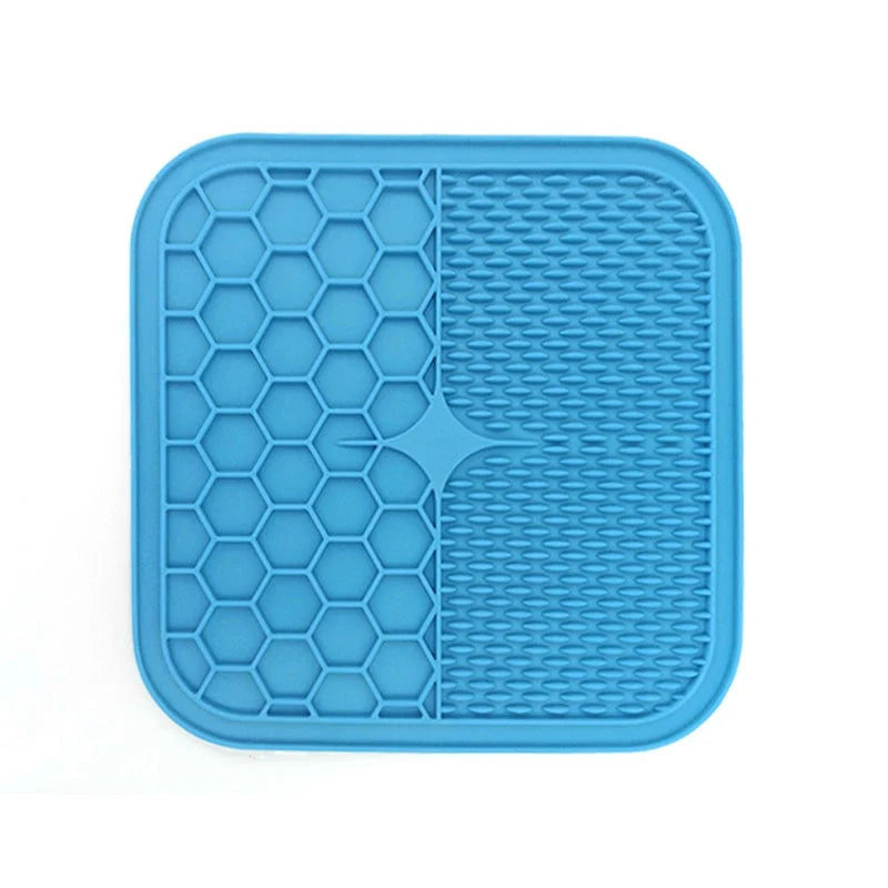 Dog Lick Mat Silicone Suction Honeycomb Surface