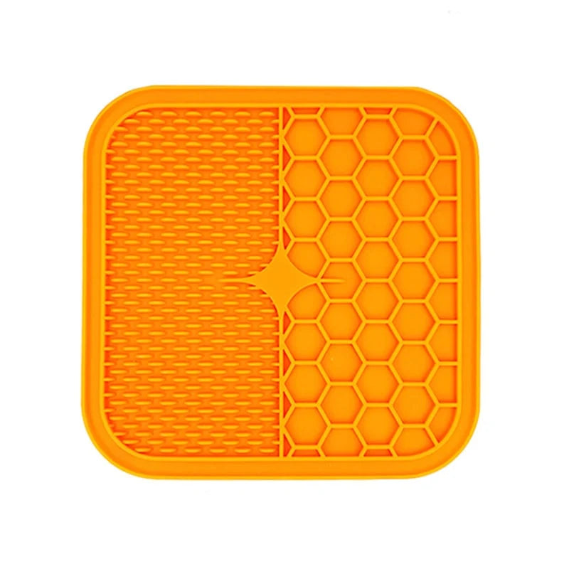Dog Lick Mat Silicone Suction Honeycomb Surface