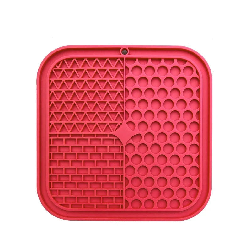 Dog Lick Mat Silicone Suction Honeycomb Surface