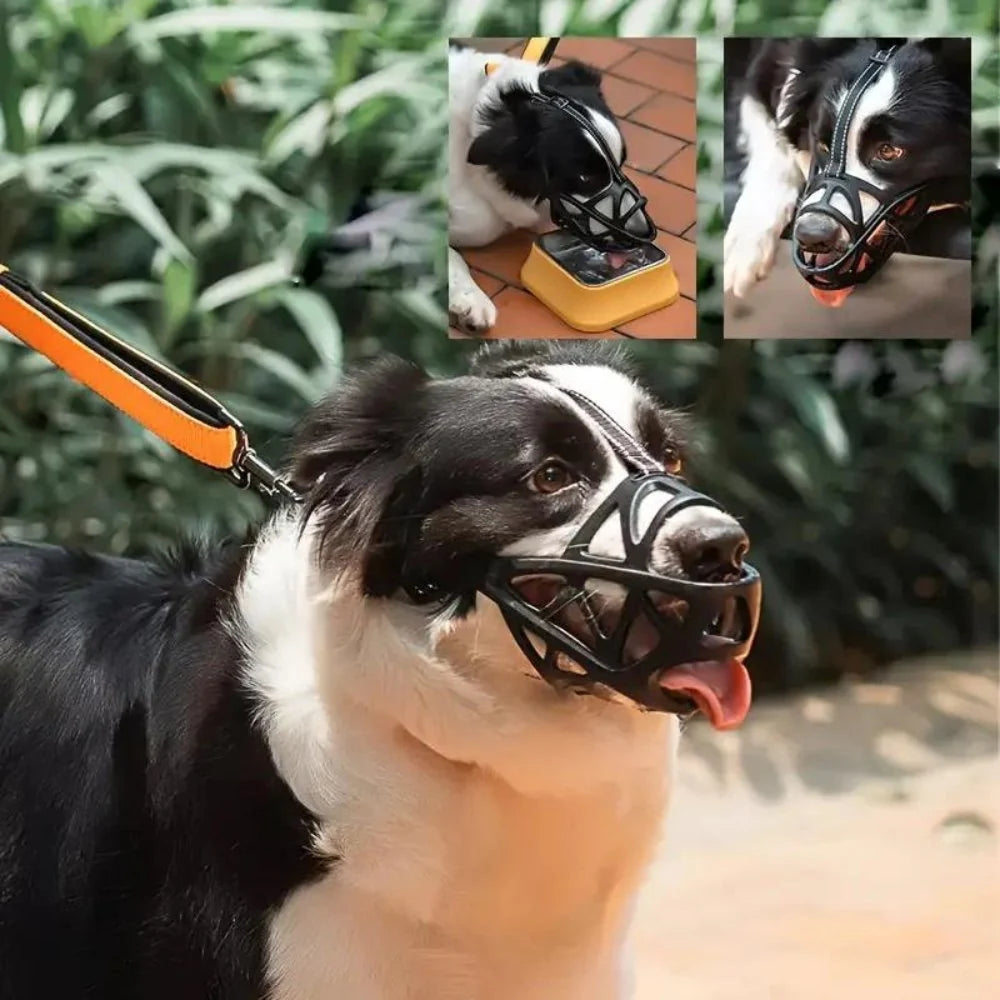Dog Muzzle Adjustable Breathable Anti-Bite & Anti-Bark