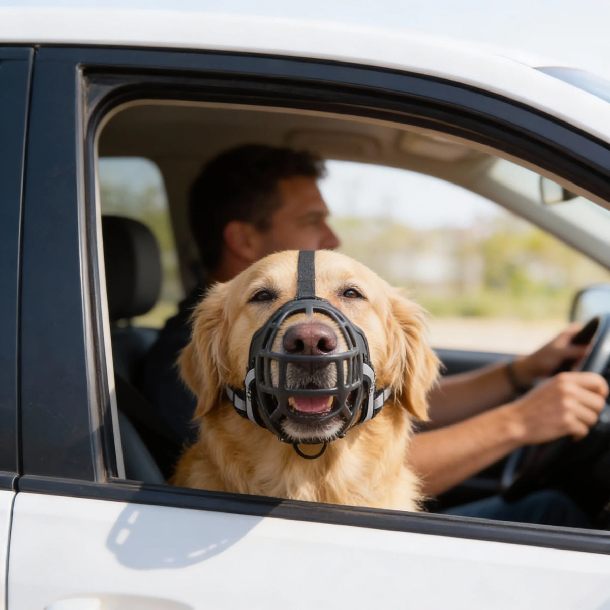 Dog Muzzle Anti-Bite Breathable Mesh Adjustable Straps