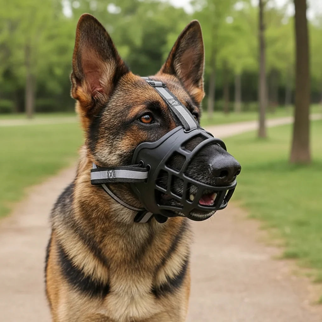 Dog Muzzle Anti-Bite Breathable Mesh Adjustable Straps