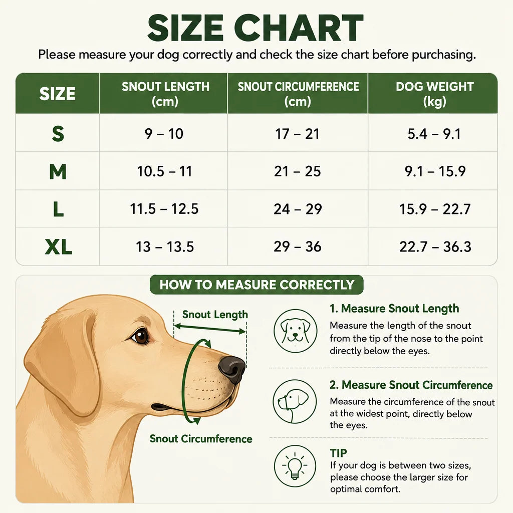 Dog Muzzle Breathable Adjustable Reflective Strap