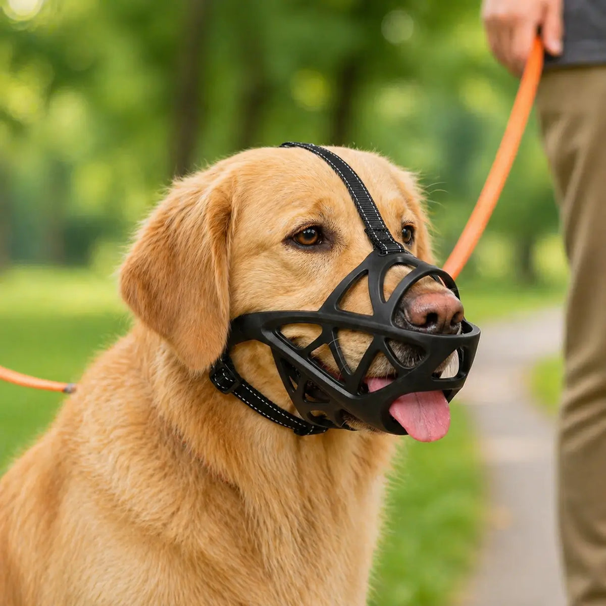 Dog Muzzle Breathable Adjustable Reflective Strap