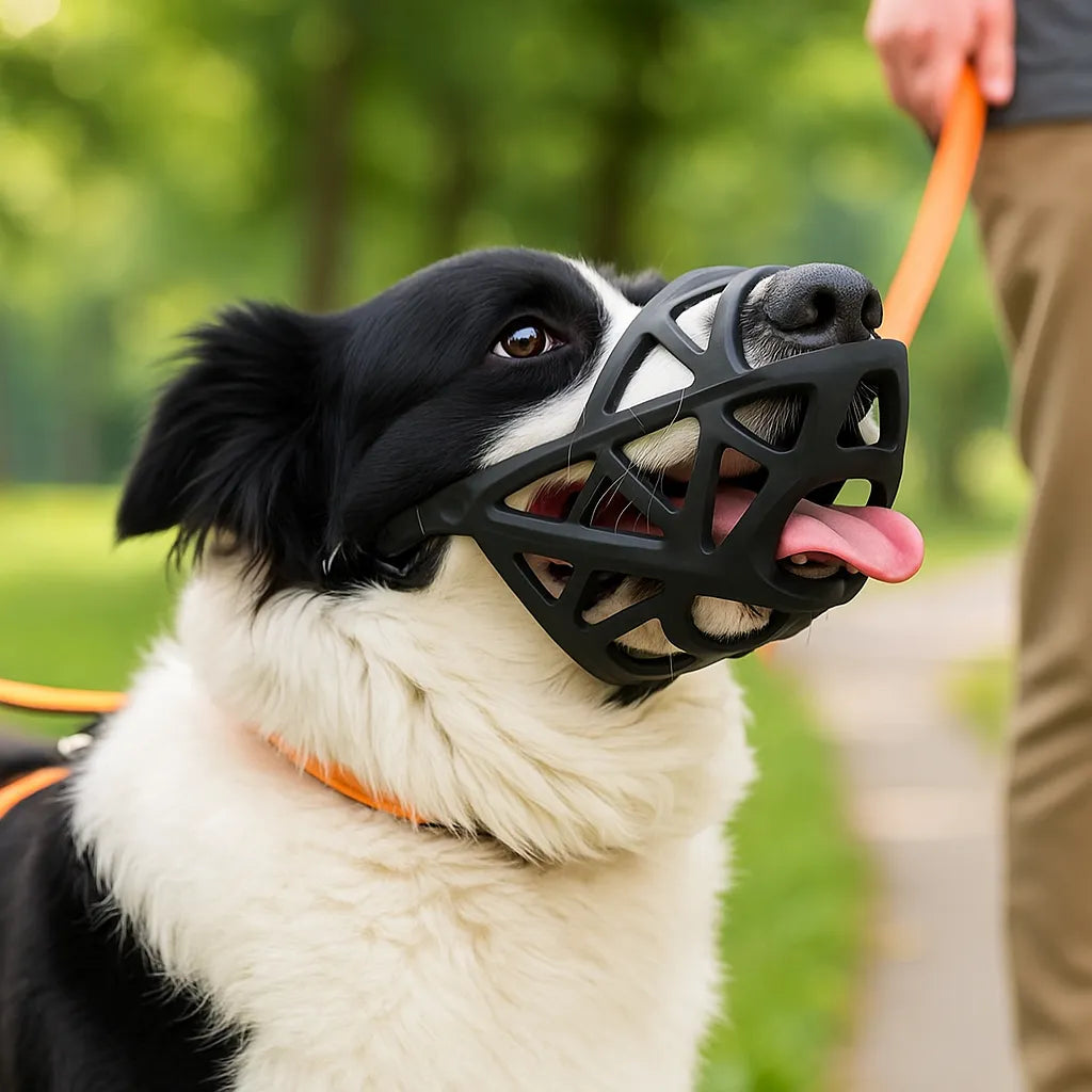 Dog Muzzle Breathable Adjustable Reflective Strap