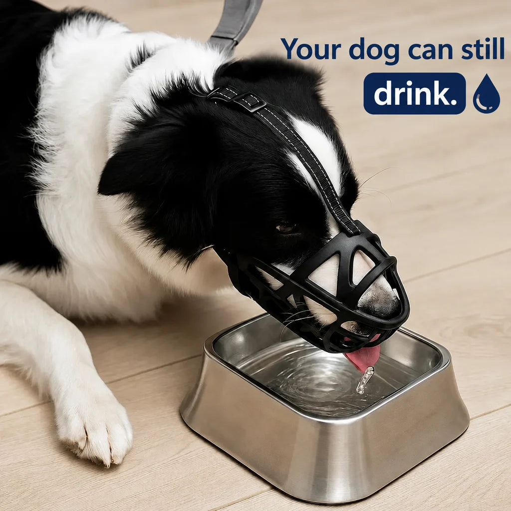 Dog Muzzle Breathable Adjustable Reflective Strap