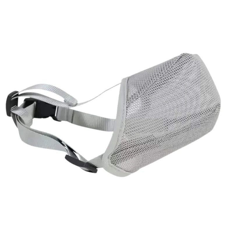 Dog Muzzle Breathable Mesh Adjustable Straps & Quick-Release Buckle
