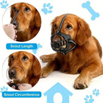 Dog Muzzle Breathable Polyester Mesh Adjustable Straps