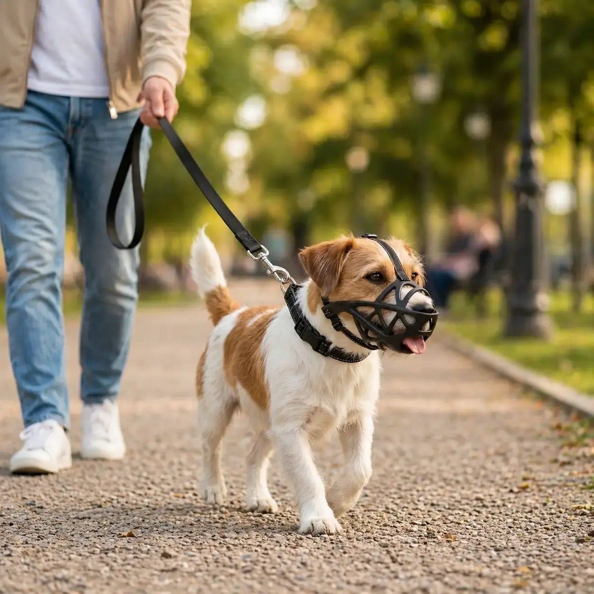 Dog Muzzle Breathable TPE Reflective Strap