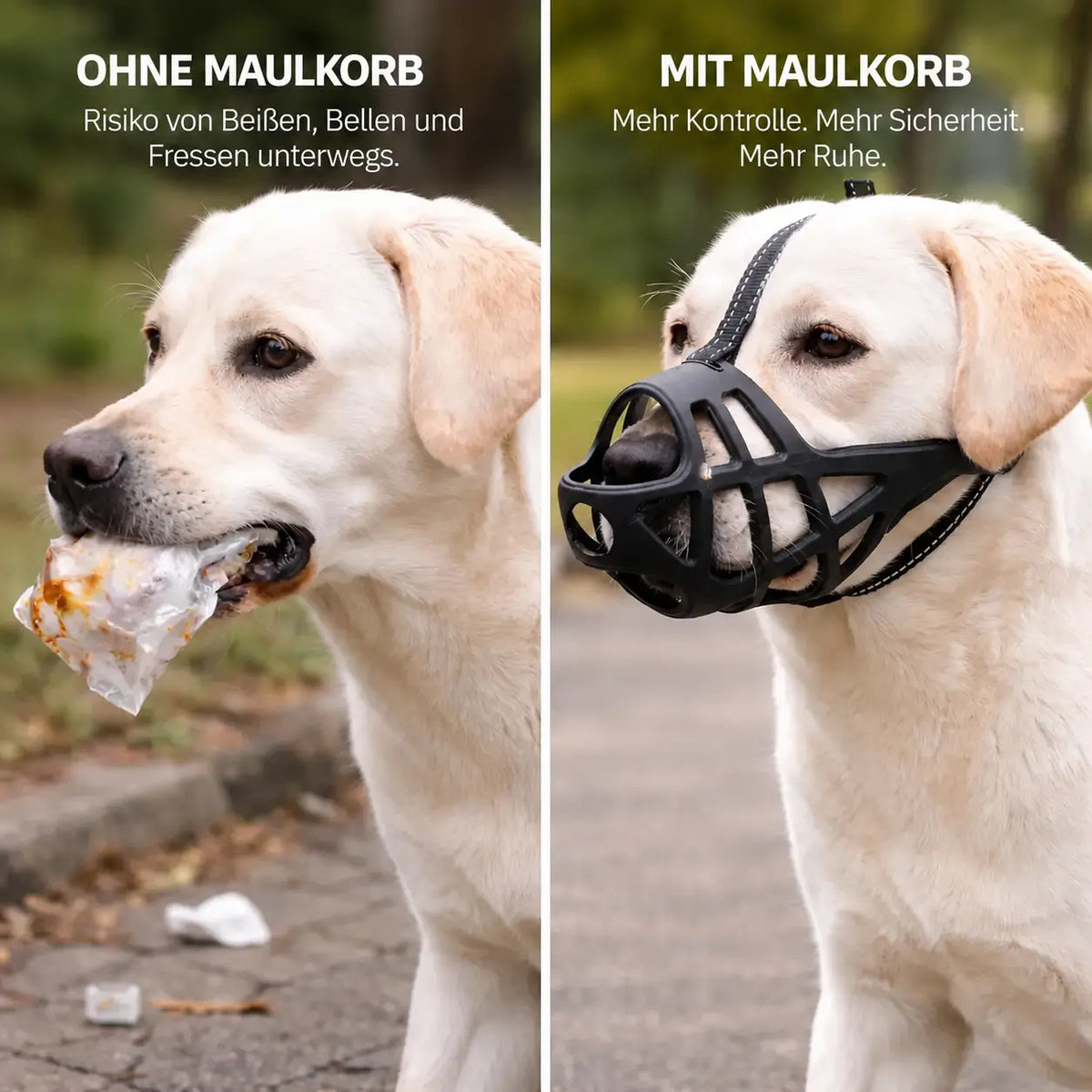 Dog Muzzle Breathable TPE Reflective Strap