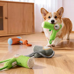 Dog Plush Toy Squeaky Fleece Anxiety Relief