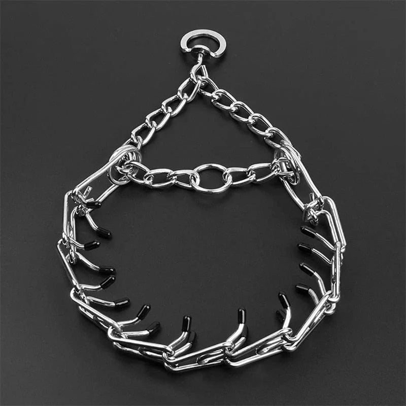 Dog Prong Training Collar Rubber-Tipped Adjustable Links