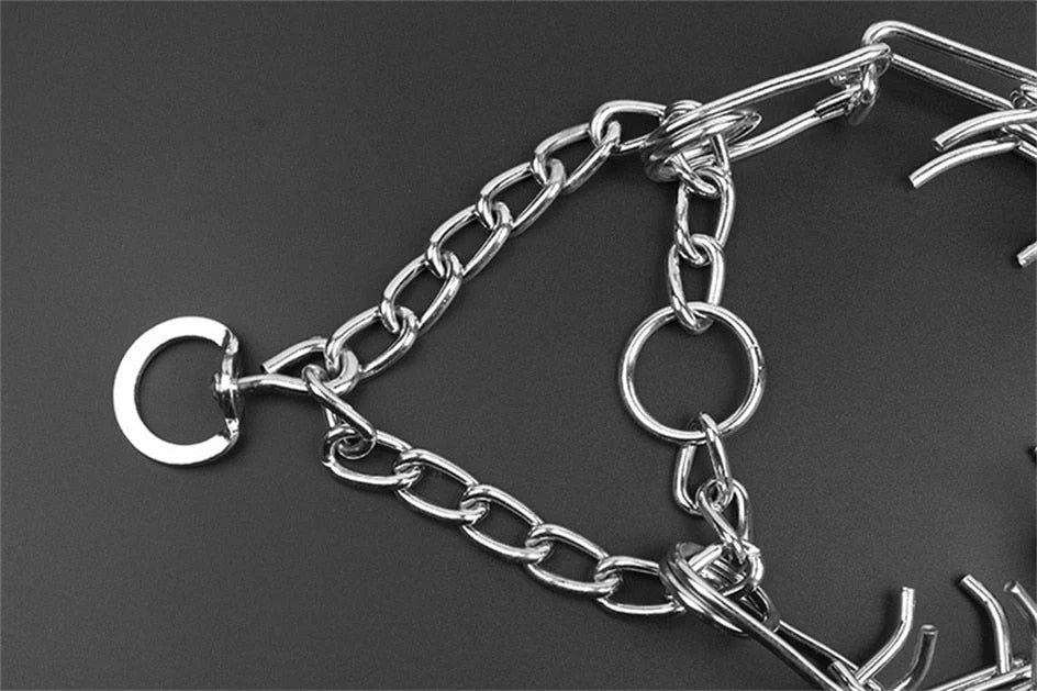 Dog Prong Training Collar Rubber-Tipped Adjustable Links