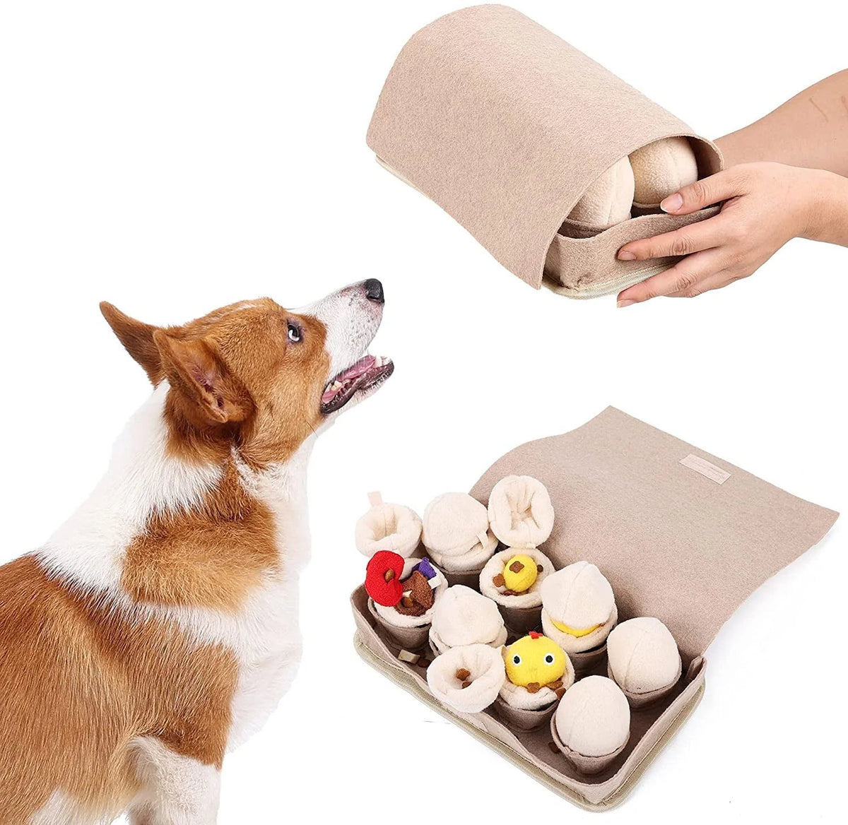 Dog Puzzle Toy Egg-Shaped Treat Dispenser
