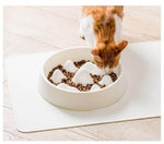 Dog Slow Feeder Bowl Raised Dividers 2-Cup Capacity