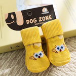 Dog Socks Cotton Non-Slip Set of 4