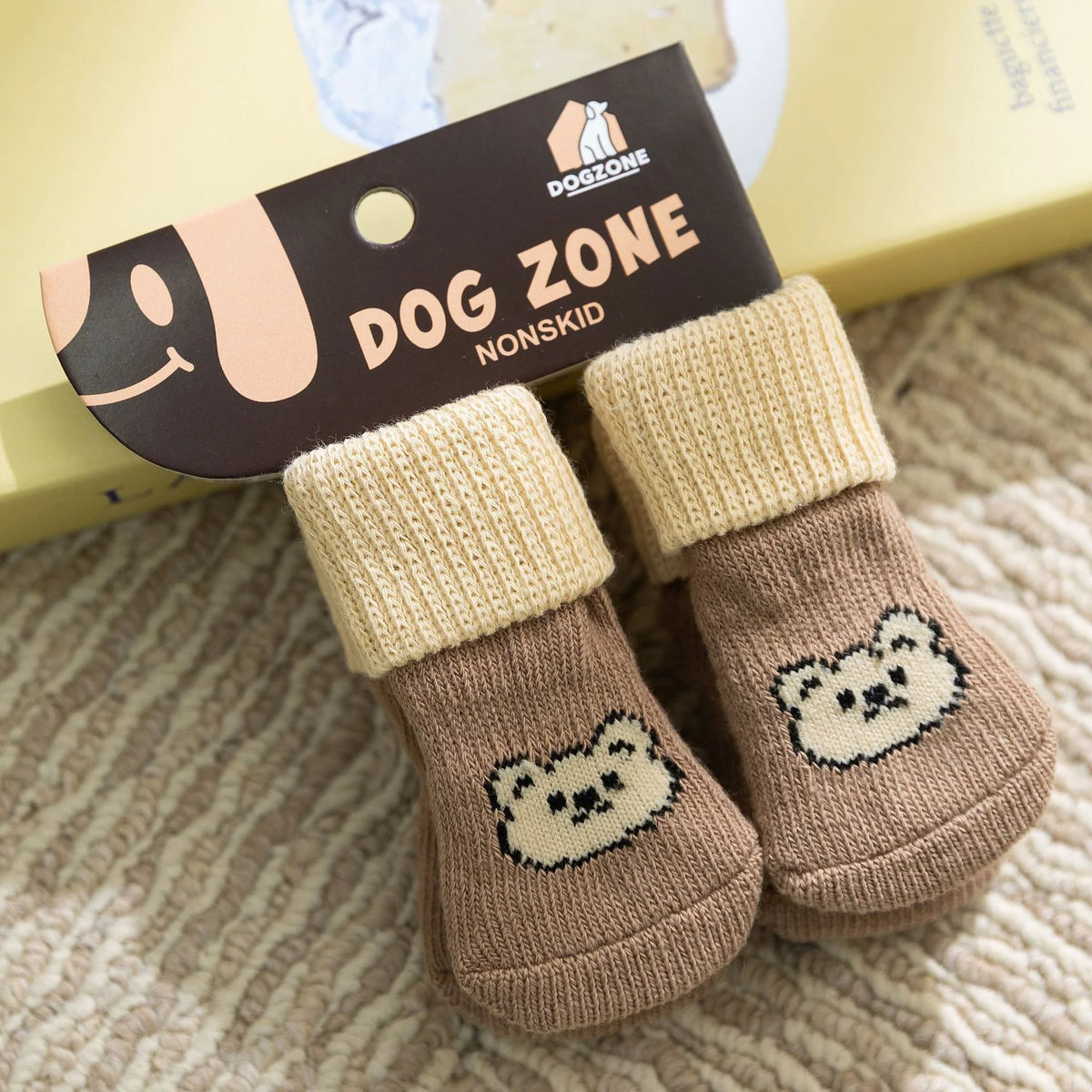 Dog Socks Cotton Non-Slip Set of 4