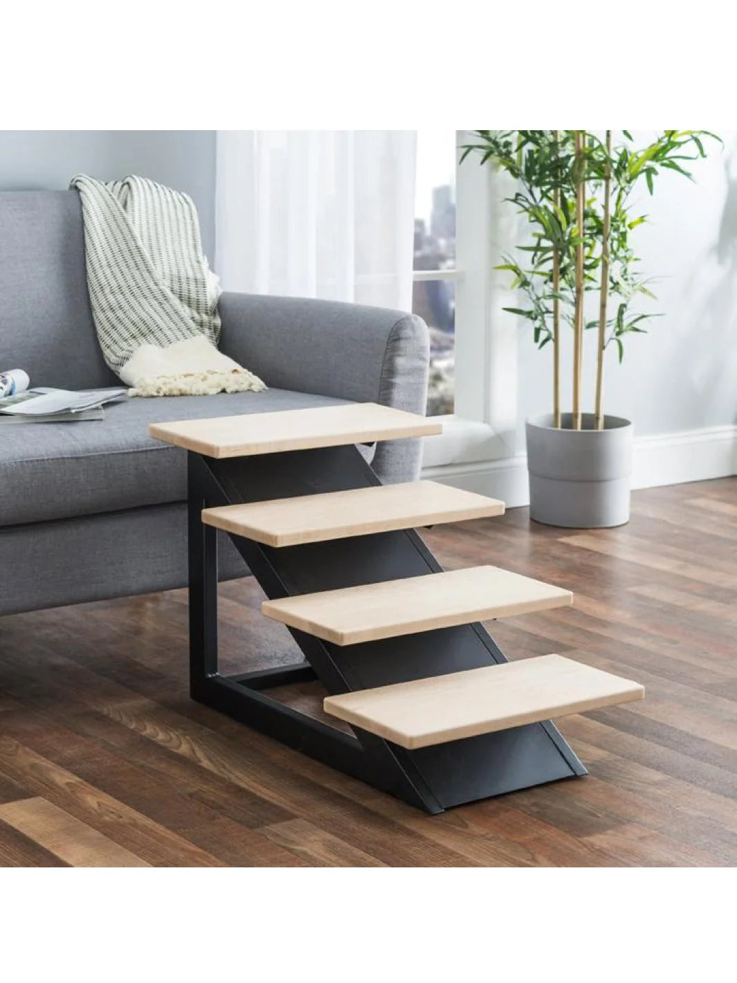 Dog Stairs Hardwood Non-Slip 180 Lb Capacity