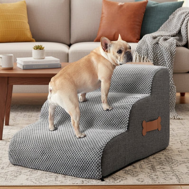 Dog Stairs High-Density Foam Non-Slip Base Washable Cover